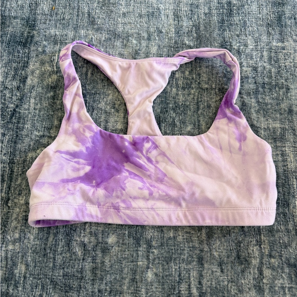 Purple Tie-Dye Sports Bra